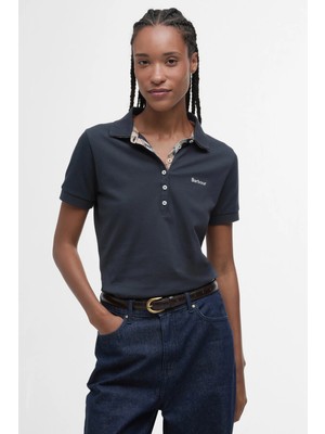 Barbour Portsdown Top Polo Yaka NY16 Navy/hessian