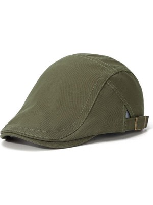 Valkyrie Erkek Şapka Kasket Düz Renk Ayarlanabilir Unisex Şapka Günlük Kullanım Yazlık Kasket Yeşil