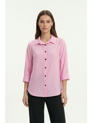 Rays Pembe Fakir Kol Oversize Gömlek 4143