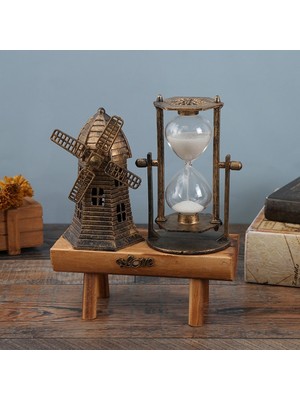 Keyfim Shop Dekoratif Yel Değirmeni Tasarımlı Kum Saati