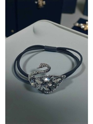 RALBAX Angelonia Kuğu Figürlü Saç Aksesuarı – Kristal Taşlı, Zarif ve Işıltılı Kadın Saç Tokası