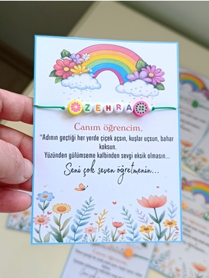 GHL Story Isimli Hediyelik Çocuk Bilekliği Tatil Hediyesi Isme Özel 10 Adet