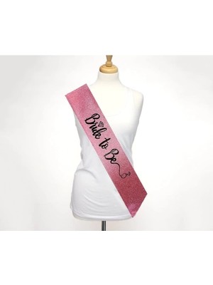 Pembe Siyah Alyanslı Bride To Be Kuşak Kemer