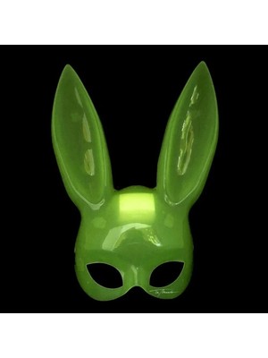 Karanlıkta Yanan Glow Floresan Tavşan Maskesi