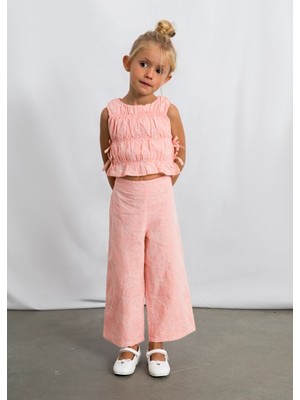 Mayoral Kız Çocuk Fırfırlı Bluz ve Pantolon Takım Pembe - 03592