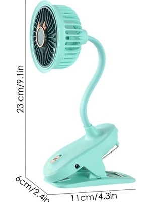 SHC4200 Taşınabilir Mini Klips Bebek Arabası Fanı, Fan Elektrikli Soğutma Hava Sirkülatöründe 360 Derece Dö