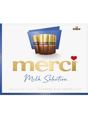 Merci Çikolata Sütlü Mavi Milk Selection 250 gr *3'lü