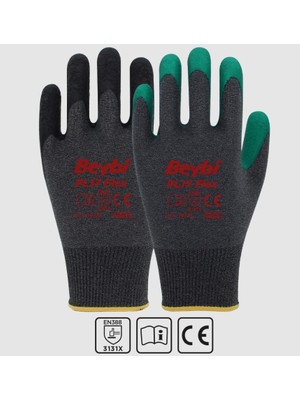 Beybi PL17 Flex Likralı Ipten Örme Lateks Eldiven No:9