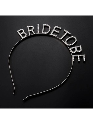 Gümüş Kaplama Kristal Taşlı Bride To Be Gelin Tacı