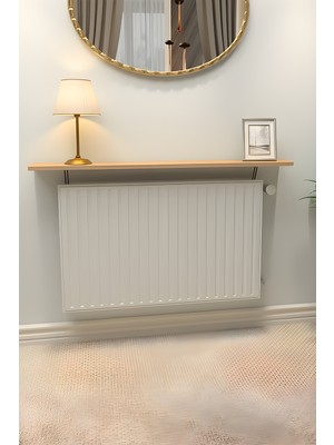 Feyza Design Yüksekli 18 Cm, Ahşap Petek Üstü Raf ve Kitaplık Seti