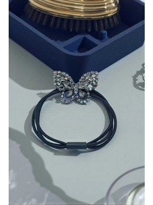 RALBAX Allium Kelebek Saç Aksesuarı – Kristal Taşlı, Işıltılı ve Şık Kadın Saç Tokası