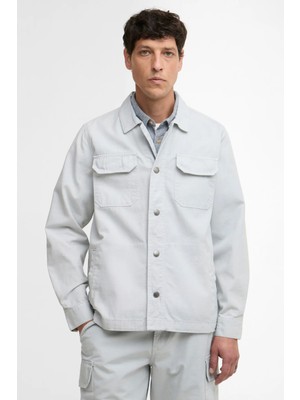 Barbour Draftmen Cotton Slub Dış Gömlek BU21 Blue Haze