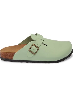 Tergan Yeşil Hakiki Deri Kadın Terlik - K25Y1TR68000-G81