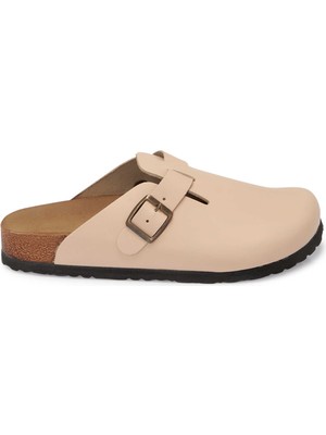 Tergan Bej Hakiki Deri Kadın Terlik - K25Y1TR68000-A25