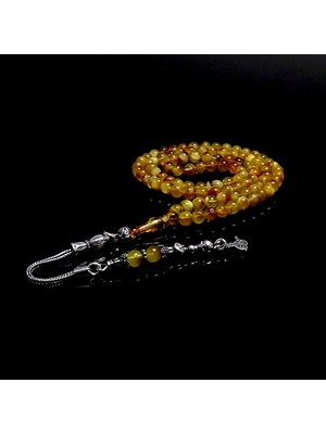 Tesbih Rüyası Yuvarlak Model Damla Kehribarı Namaz Tesbihi