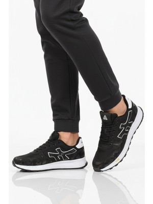 Mc Jamper Siyah Beyaz Fileli Hafif Erkek Spor Ayakkabı 2444 M