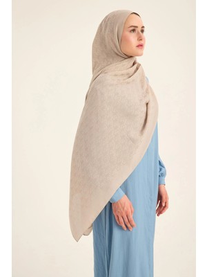 Maisa Remz Ipek Pamuk Tensel Şal 70*190 cm - Taş