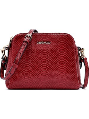 Derimod Kadın Bordo Baskılı Çapraz Çanta 26PBD2804KR