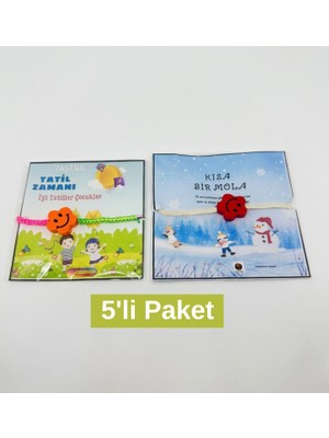 Keçebahçesi Kayseri 23 Nisan & Yaz Tatili Hediyesi Gülen Yüz Makrome Bileklik,ilkokul-Okul Öncesi (5-10-20'li Paket)