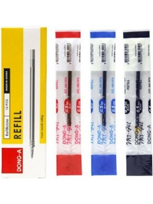 Kitabevimden Dong-A Tükenmez Kalem Yedeği (12 Li 1 Paket) Kırmızı 0.5 mm Kırmızı Mygel Jel 211130