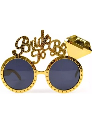 Altın Renk Bride To Be Yazılı Gelin Gözlüğü