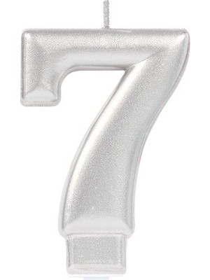 Zenvia 7 Rakam Mum Gümüş Renk