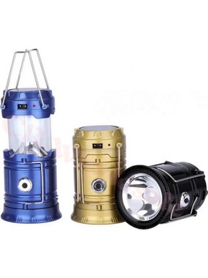 5800T Güneş Enerjili Şarj Edilebilir USB Girişli Kamp Feneri