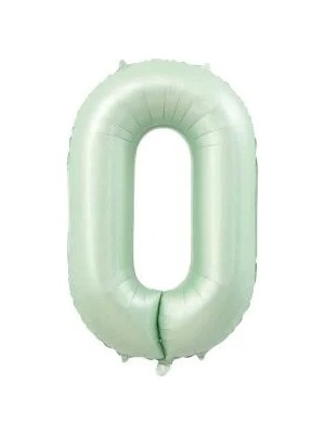 Party Express 34" Folyo Rakam 76CM "0" Retro Yeşil