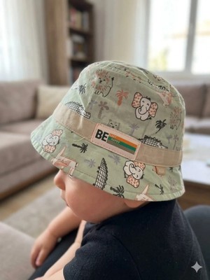 Benitto Kids Kitti 0-18 Ay Safari Desenli Erkek Bebek Fötr Şapka
