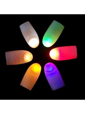 LED Işıklı Renkli Sihirli Parmak Şaka
