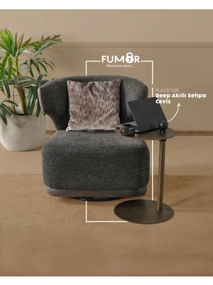 Deep Yuvarlak Akıllı Sehpa