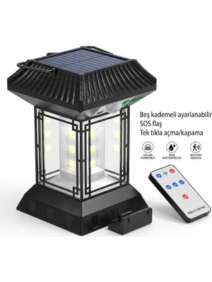 Nobrelto CL-T60 Smart Solar Light - 60 Cob LED 1200 Lümen Hareket Sensörlü Uzaktan Kumandalı Güneş Enerjili Lamba