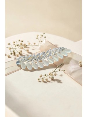 RALBAX Muscari El Yapımı Yaprak Saç Tokası – Kristal Düğün Nişan Davet Mezuniyet Hediye Kadın Aksesuarı