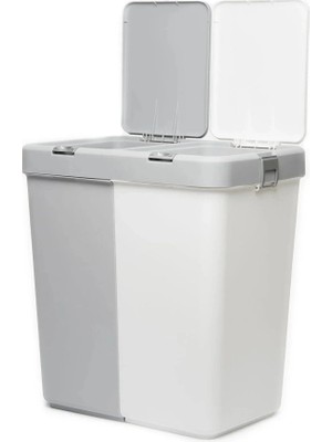 Uravas Store Mey Ithalat® Motek Çok Amaçlı Çift Bölmeli 80 Litre Çamaşır Kirli Sepeti