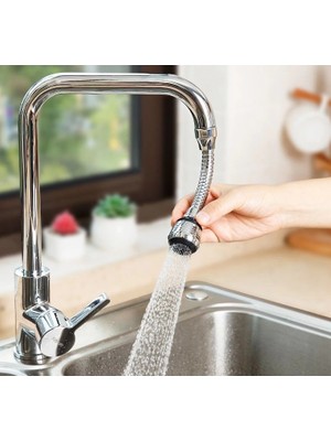 Hortumlu Esnek Su Tasarruflu 2 Modlu Musluk Başlığı