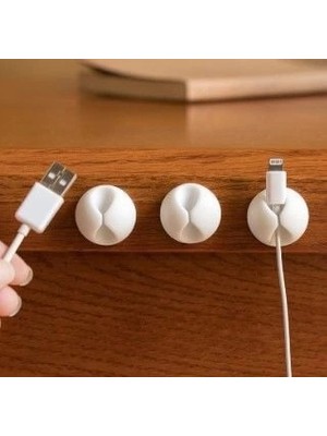 Siyah Beyaz Kablo Sabitleme Klipsi 10 Lu