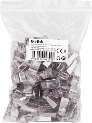 S-Lınk SL-COB24P, RJ45, Yeni Nesil Jac, Utp, Cat6, Metal (100LÜ Paket)