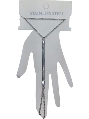 Nkie Jewels Gümüş Renk Italyan Çelik Şahmeran - 3545