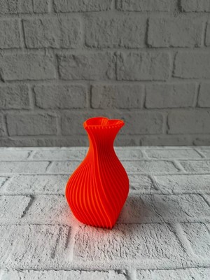 Uslucan Alışveriş 11 cm Turuncu Kalp Formlu Mini Vazo Estetik Dekoratif Obje