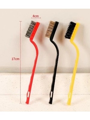 3 Parça Tel Fırça Detaylı Temizlik Seti