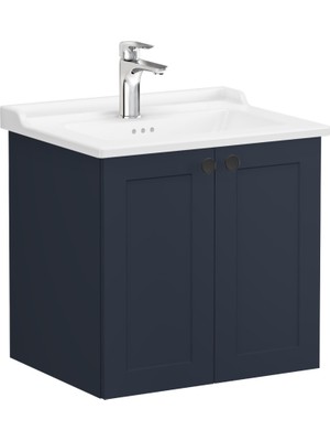 Vitra Root Classic 68706 Kapaklı Lavabo Dolabı, Mat Lacivert, 60 cm