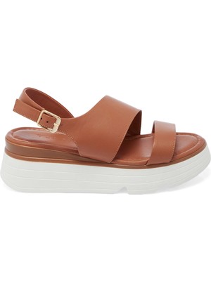 Tergan Taba Hakiki Deri Kadın Sandalet - K25Y1SN67881-A29