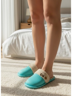 Gezer Önü Kapalı Içi Peluş Günlük Banyo Havuz Ev Dışarı Renkli Kadın Terlik