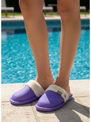 Gezer Önü Kapalı Içi Peluş Günlük Banyo Havuz Ev Dışarı Renkli Kadın Terlik