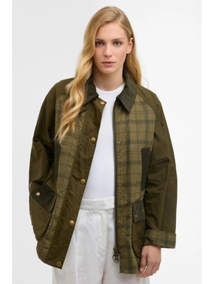 Barbour Modern Tartan Beadnell Casual Ceket OL32 Dusky Green Tartan/highland Olive