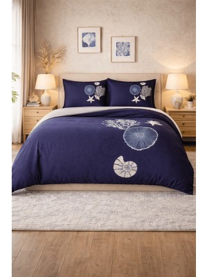 Özdilek Corallino Nevresim Takımı Çift Kişilik - Lacivert