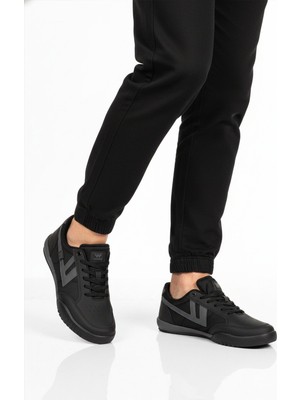 Walkway Siyah Bağcıklı Hafif Esnek Erkek Spor Ayakkabı Antares M