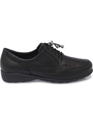 Tergan Siyah Hakiki Deri Kadın Casual Ayakkabı - K25I1AY67894-A23