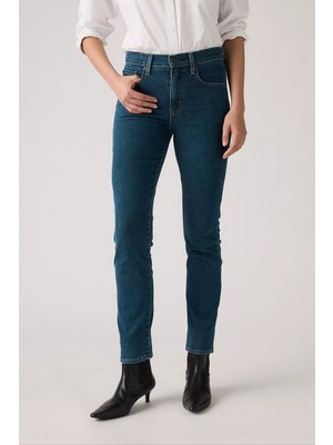 Levi's 724 Pamuklu Slim Fit Yüksek Bel Düz Paça Jeans Bayan Kot Pantolon 18883