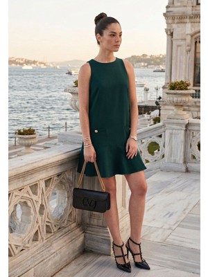 Lela Kolsuz Mini Boy Cepli Elbise Bayan Elbise 6525734